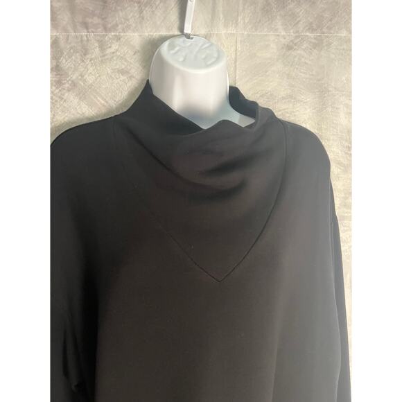 Varley Black Funnel Neck Sweatshirt Women’s Small – Drawstring Hem Luxe Pullover - Picture 3 of 8